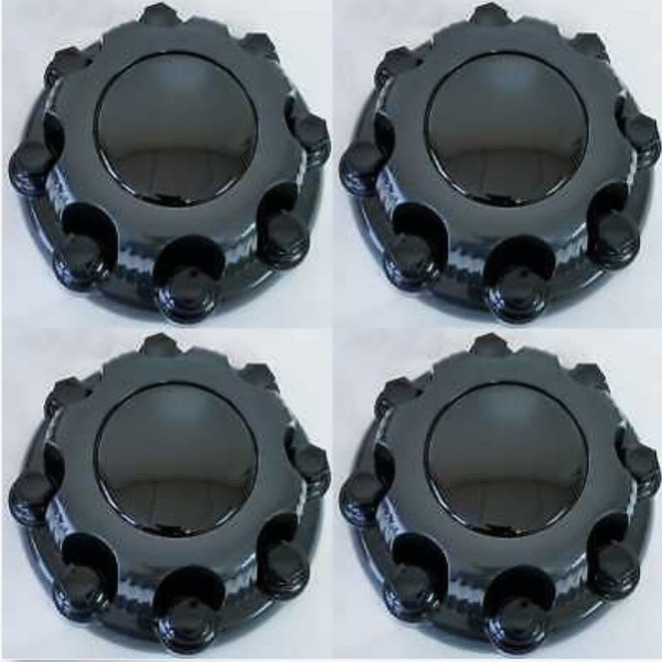 4pcs. 2000-08 Chevy 2500 Truck Van 16" 8 LUG BLACK Center Caps for ALUMINUM RIMS